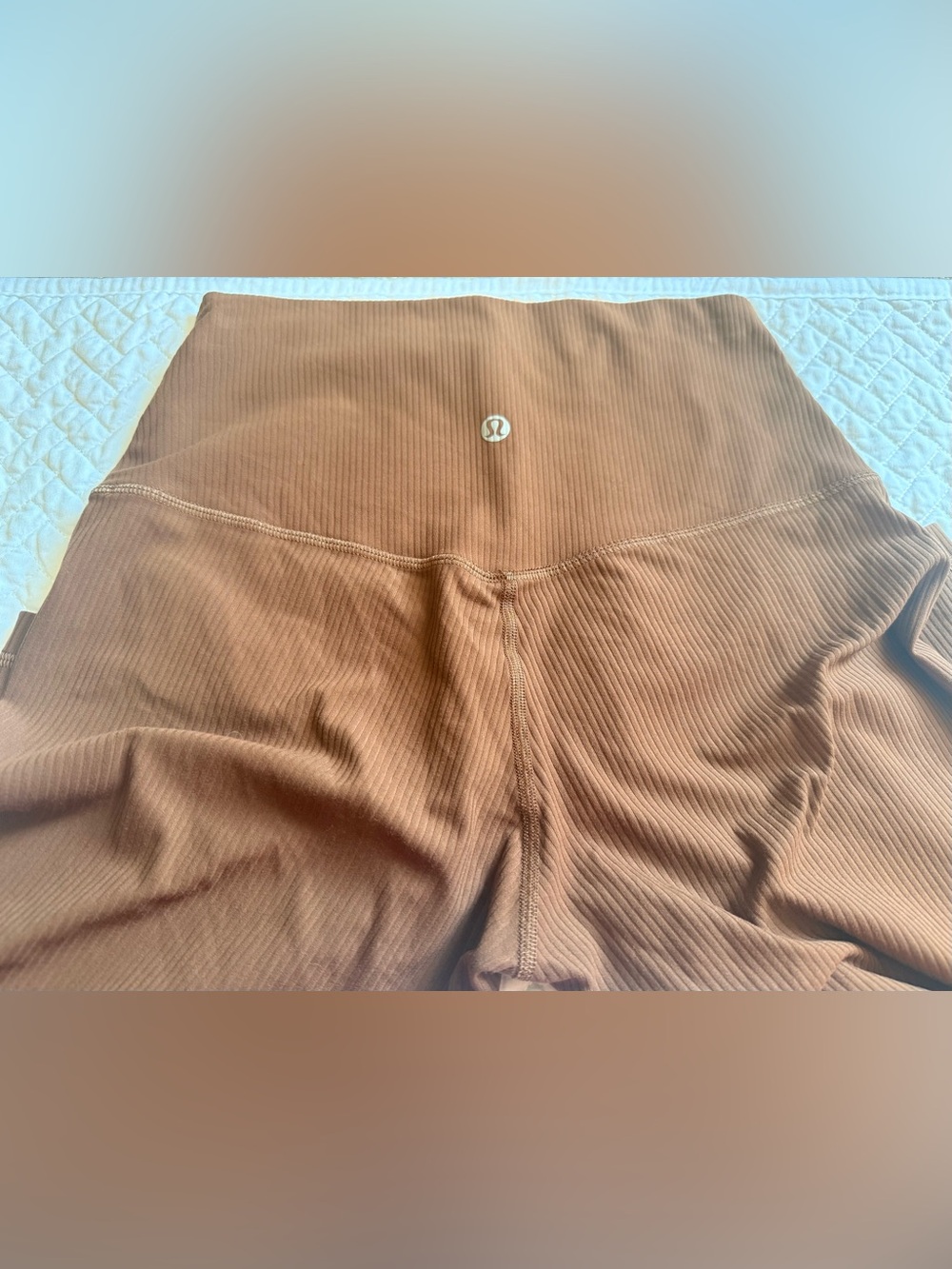 Lululemon: Ribbed High-Waist Leggings - Chestnut Brown - Picture 8 of 10